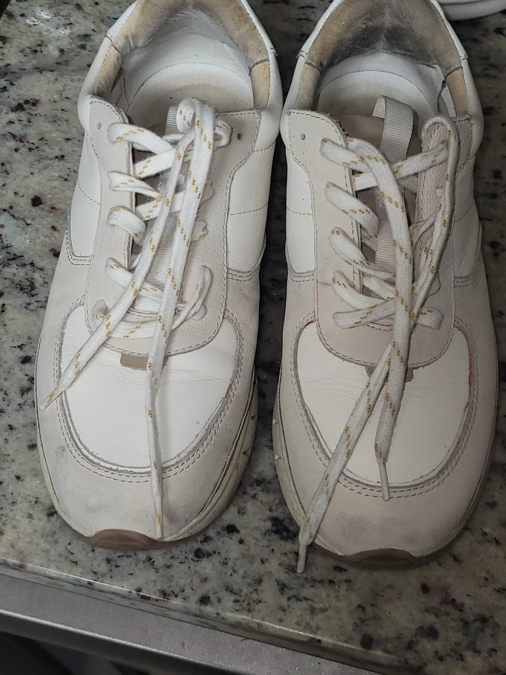 Madewell Women’s Neutral Leather & White Accent Sneakers